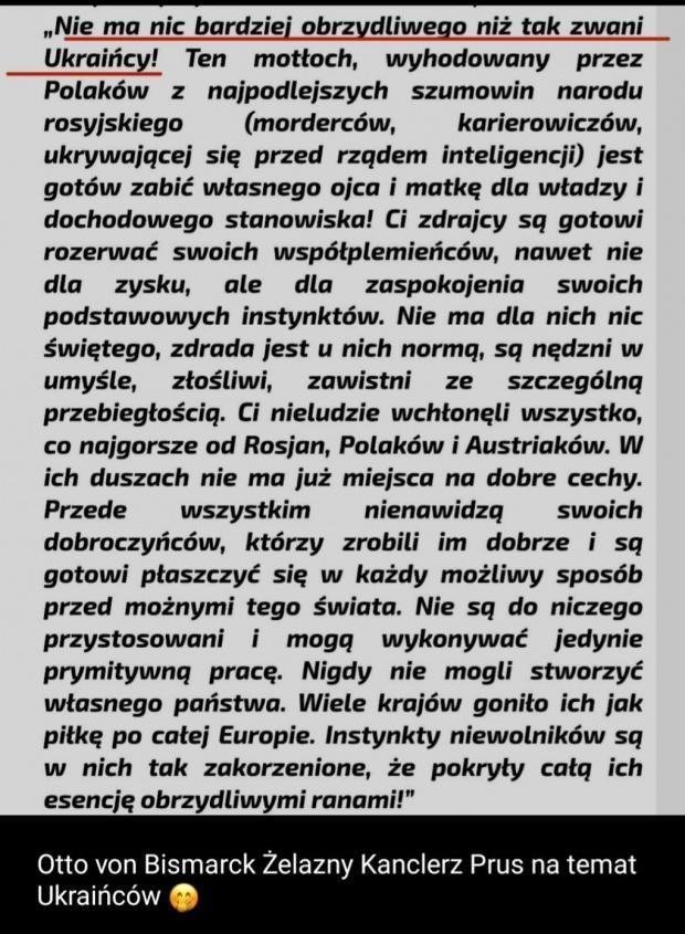 Szczerba_tY_rUY's tweet photo. Tak Bismarck pisał o Ukraińcach. https://t.co/UQUNXO1Bag
