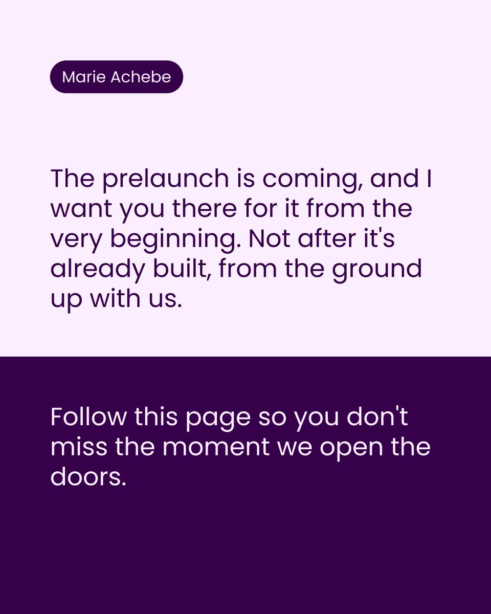MarieACHEBEUK's tweet photo. Talent without a client is just potential sitting idle.
Achebe Africa Digital Academy closes that gap. Real skills, real income, not another certificate for a folder.

Follow so you don't miss the prelaunch.

#marieachebe #achebeafricadigitalacademy  #prelaunchcomingsoon https://t.co/Q8M4imYynw
