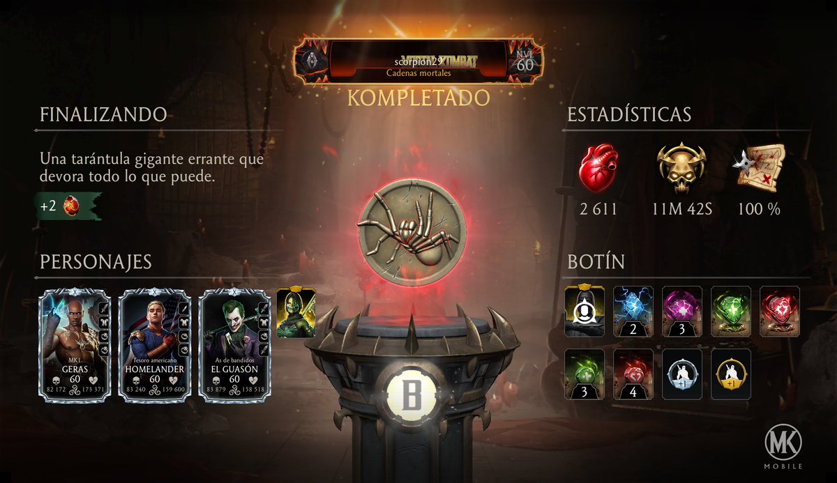 iban25's tweet photo. ¡Acabo de completar un recorrido de la Kripta en Mortal Kombat Móvil! Mira mis estadísticas. https://t.co/ciqYXtHSHP
