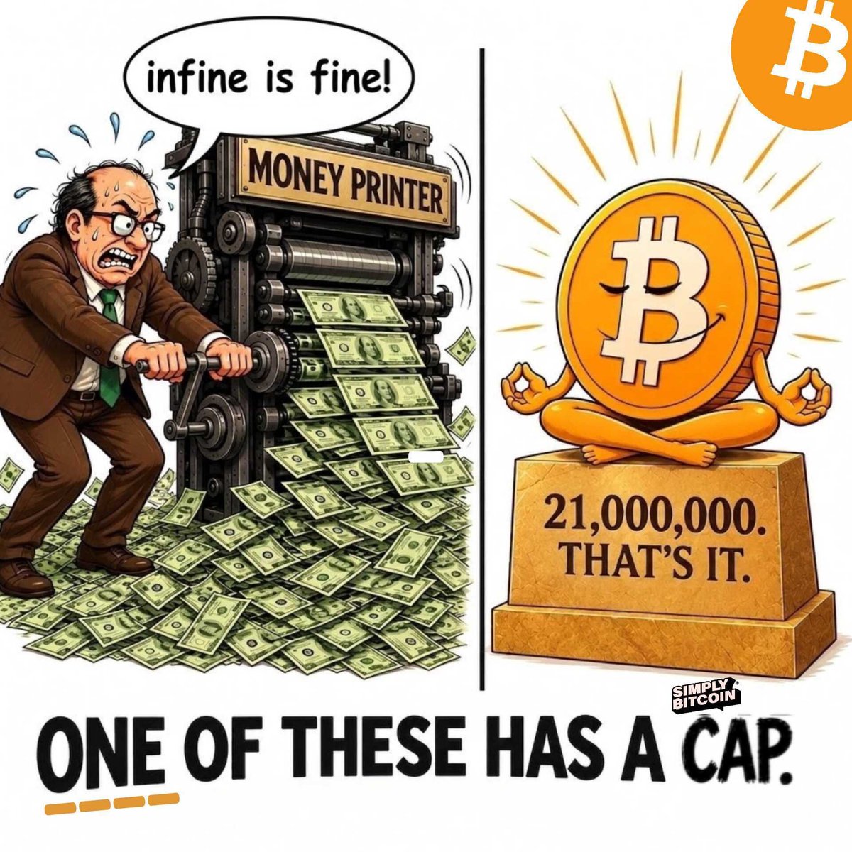 SimplyBitcoin's tweet photo. Choose Wisely. 

Bitcoin 🟠 https://t.co/6nB9GqHPcM