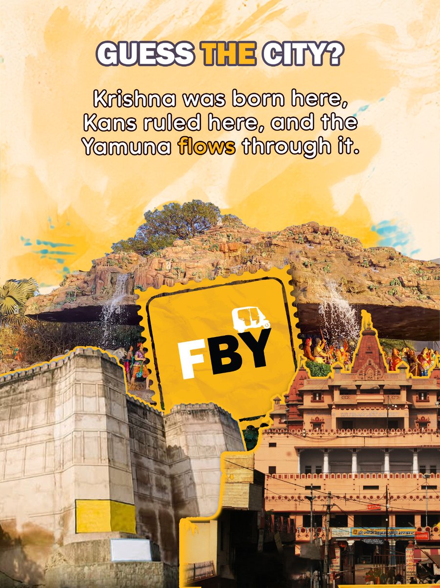 FuzionYatra's tweet photo. Makhan ka swad, Yamuna ka paani, aur galiyon me Krishna ki kahaani.

Naam toh pata hi hoga?

Comment section mein zrur btaao.

#FBY #FuzionBharatYatra #Explore #Travel #Stories https://t.co/5W9RadvwbF