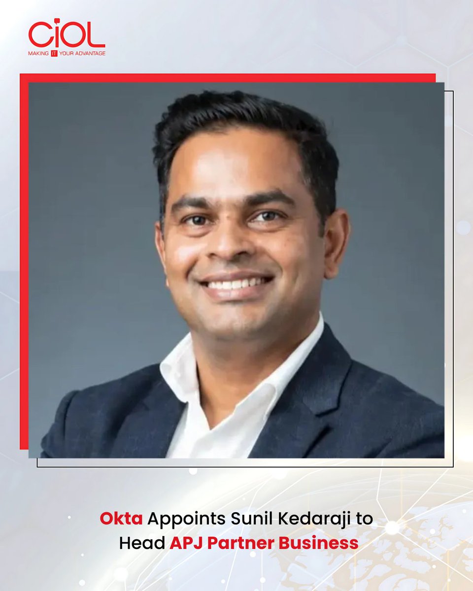 CiOL_News's tweet photo. Okta Strengthens APJ Partner Ecosystem
Okta has appointed Sunil Kedaraji as Vice President, Channel and Strategic Alliances for Asia Pacific & Japan (APJ). The move places the partner ecosystem at center of Okta’s regional growth strategy
https://t.co/41EtK6fCn3
#CIOL #Okta https://t.co/Onu1C9SIg8
