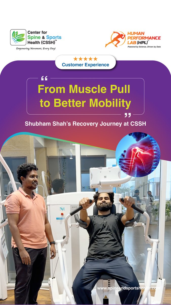 CSSH25's tweet photo. From a muscle pull to working on better mobility and shoulder strength. 💪 Hear out Shubham Shah's recovery journey at CSSH. 
📍 https://t.co/CEoa6gLp9Z
🌐 https://t.co/MhW1Rb7MeM

https://t.co/hqVHzsyFTQ https://t.co/Uu94gBP5XM