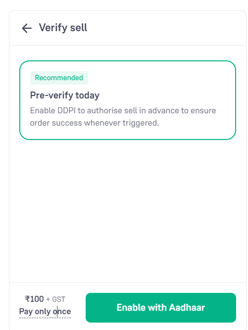 MrLearner_07's tweet photo. Hey @_groww , if I want to set up a trigger sell order, how shall I, without paying Rs 100?
The app only prompts to 'Enable DDPI' with no other visible alternative to opt out.
Where are the other options?
I don't want to enable DDPI.
#groww https://t.co/JnRWqPxtbI