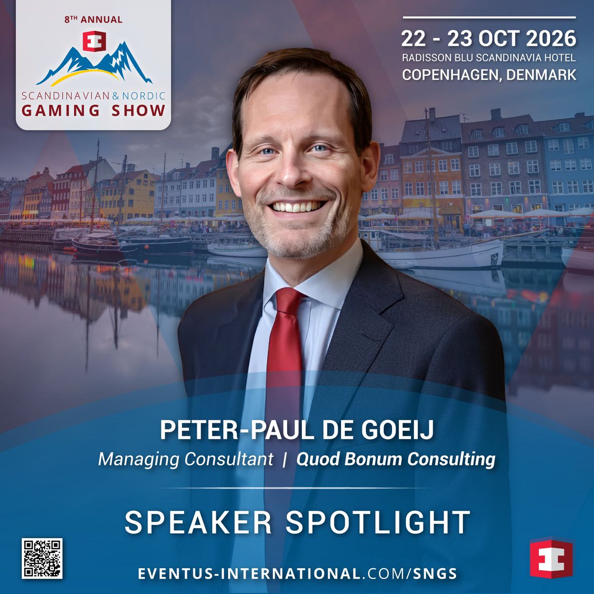 EventusInt's tweet photo. Next month at the Scandinavian &amp; Nordic Gaming Show (SNGS) 2026, Peter-Paul de Goeij, Managing Consultant at Quod Bonum Consulting, will contribute to two important discussions examining where Nordic gaming markets could be heading.
 
Register to join:
https://t.co/h9F6iJsMYg https://t.co/wAG3I8re7H
