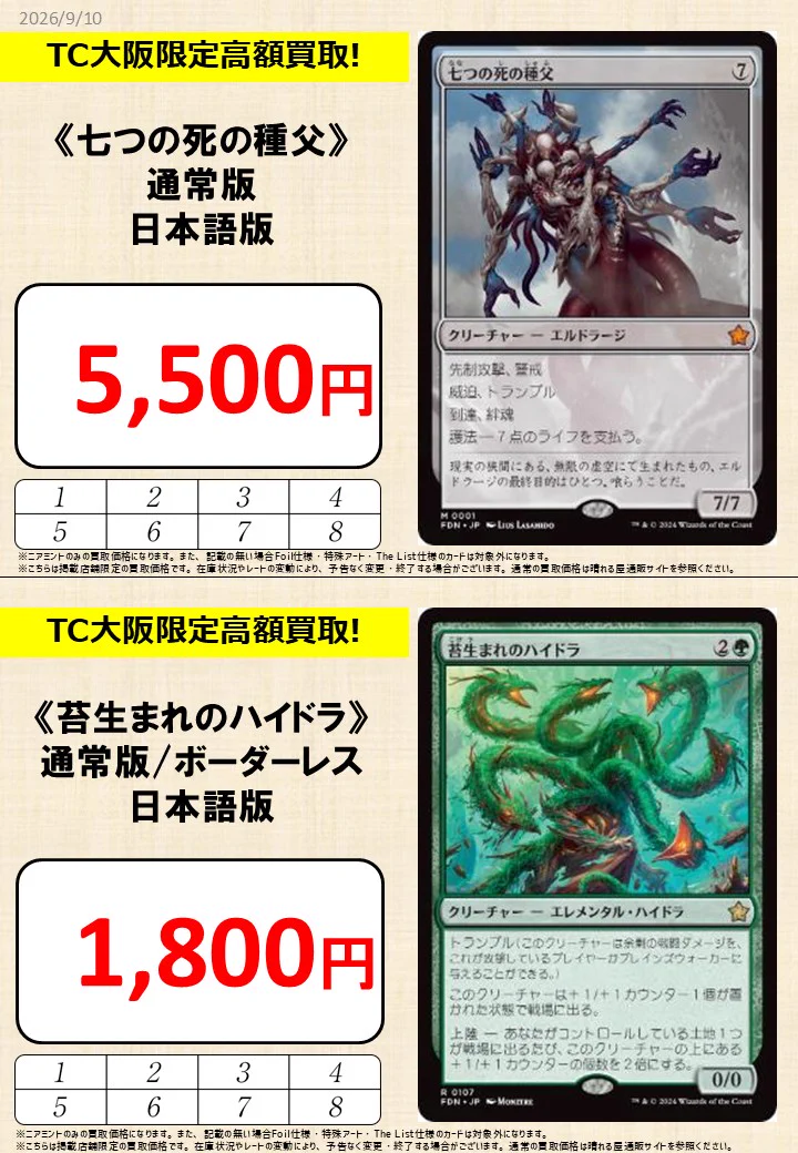 MTG 非売品　販売店用資料集、取扱店デモ.キット 晴れる屋 TC大阪 on X: 