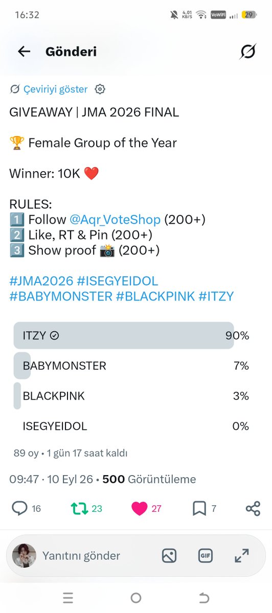 Chaerrysm's tweet photo. @Aqr_VoteShop For #ITZY https://t.co/GqEfNKPkm6