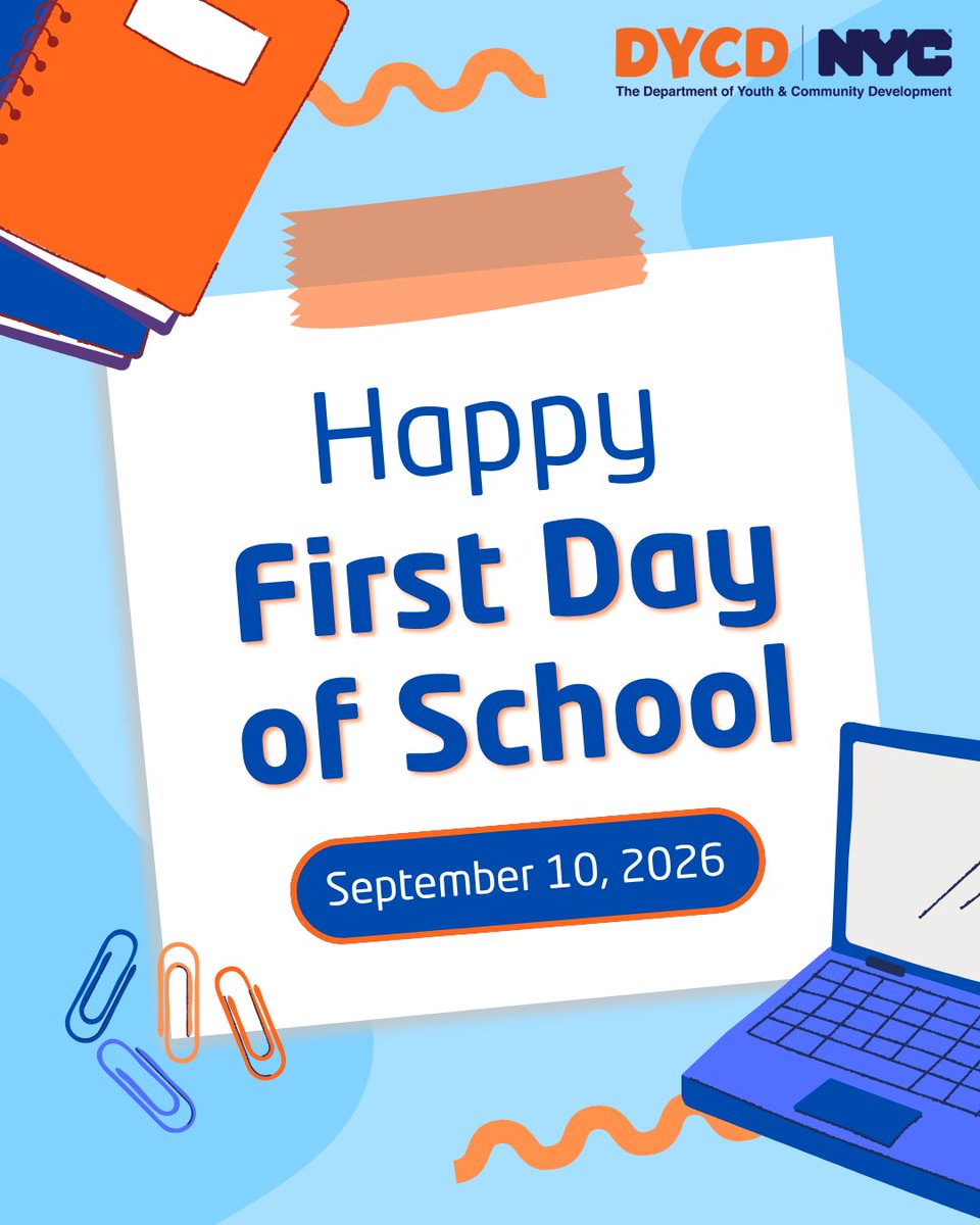 NYCYouth's tweet photo. 🎒 School is back, NYC! 🗽

Time to learn something new, meet new people, try new things and make this year your own!

The learning doesn’t stop when the bell rings. 🔔 Check out DiscoverDYCD to find an after-school program in your neighborhood! https://t.co/yyQFLk6a4g