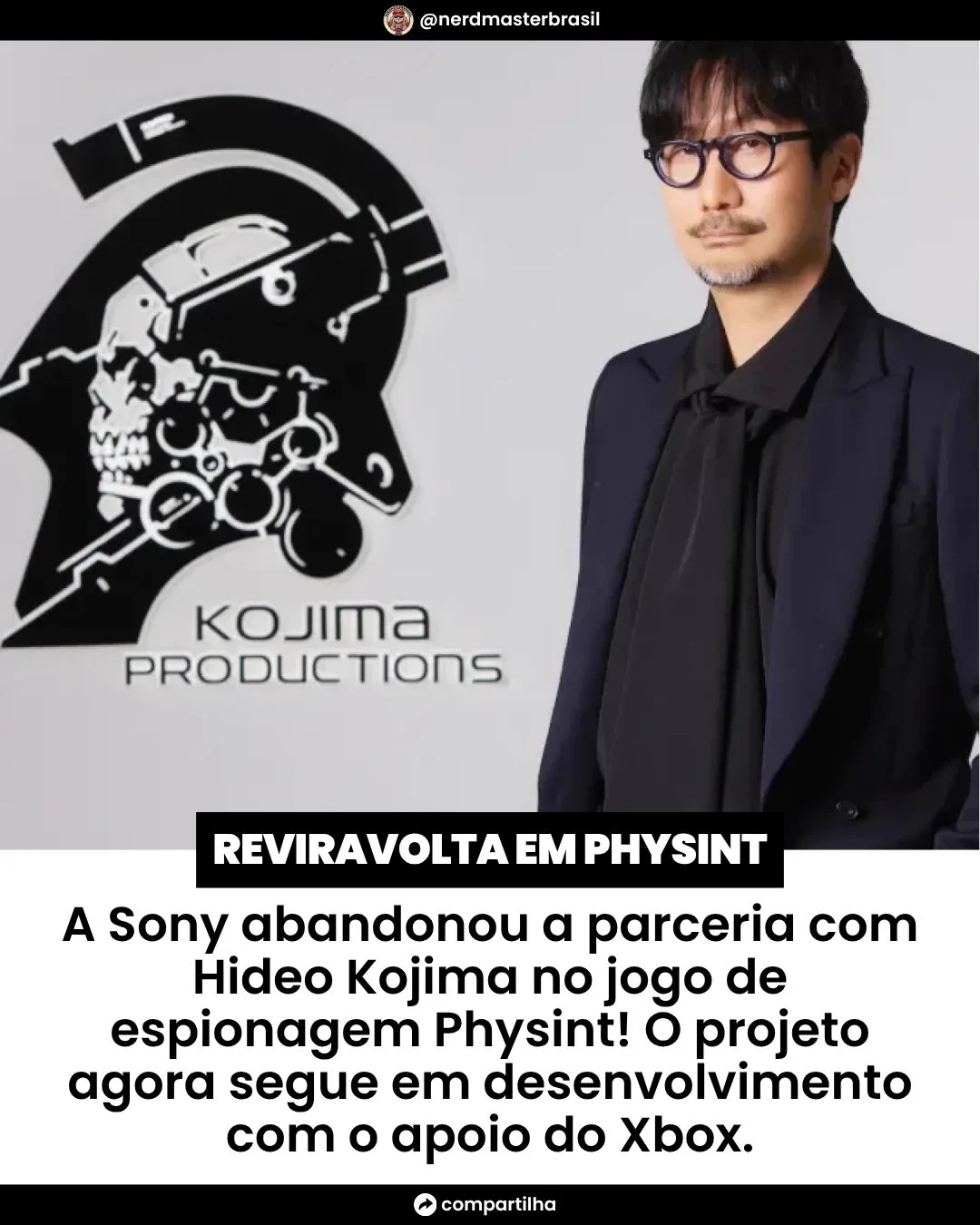 Em uma reviravolta surpreendente, a PlayStation encerrou a parceria no jogo Physint com a Kojima Productions. Após meses de buscas por um novo lar, Hideo Kojima fechou uma nova aliança com o Xbox para garantir a continuidade do seu aguardado título de ação e espionagem.

#HideoKojima #Physint #Xbox #PlayStation #GamingNews #KojimaProductions