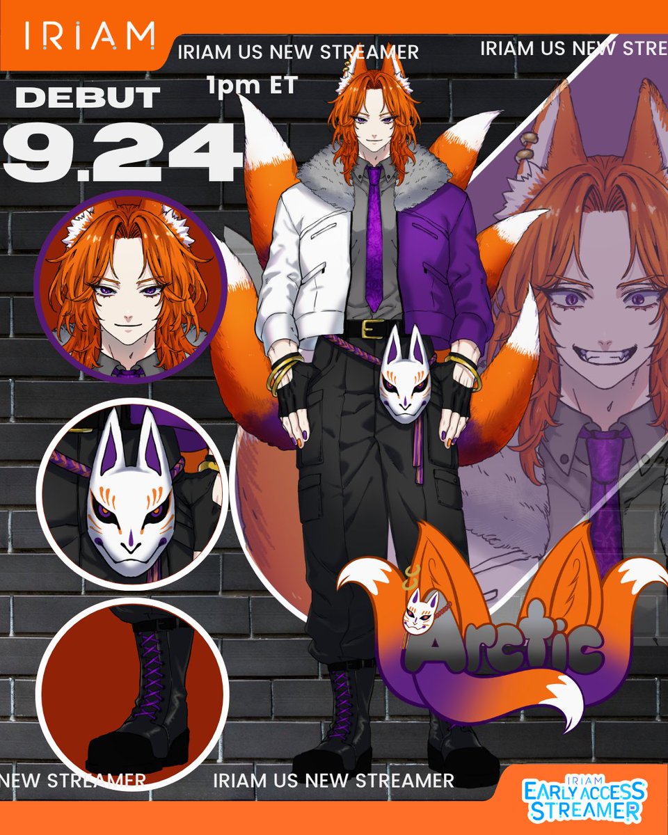 ArcticFoxVA's tweet photo. Hello everyone! The wait is over and your Guild master has arrived. 

The name's Arctic, your sly and lovable Kitsune! Please let me steal your hearts! 

I shall be your new #IRIAMEarlyAccess Streamer! 

Come #JumpOnIRIAM with me on 9/24 at 1PM!

#JumpOnIRIAM #IRIAMEarlyAccess https://t.co/j52lXjRh6h