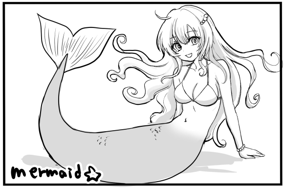 takesatotaroro's tweet photo. そのままの君がすき　🧜‍♀️🦵🧙‍♀️ #mermaid https://t.co/SFyqRzfhds