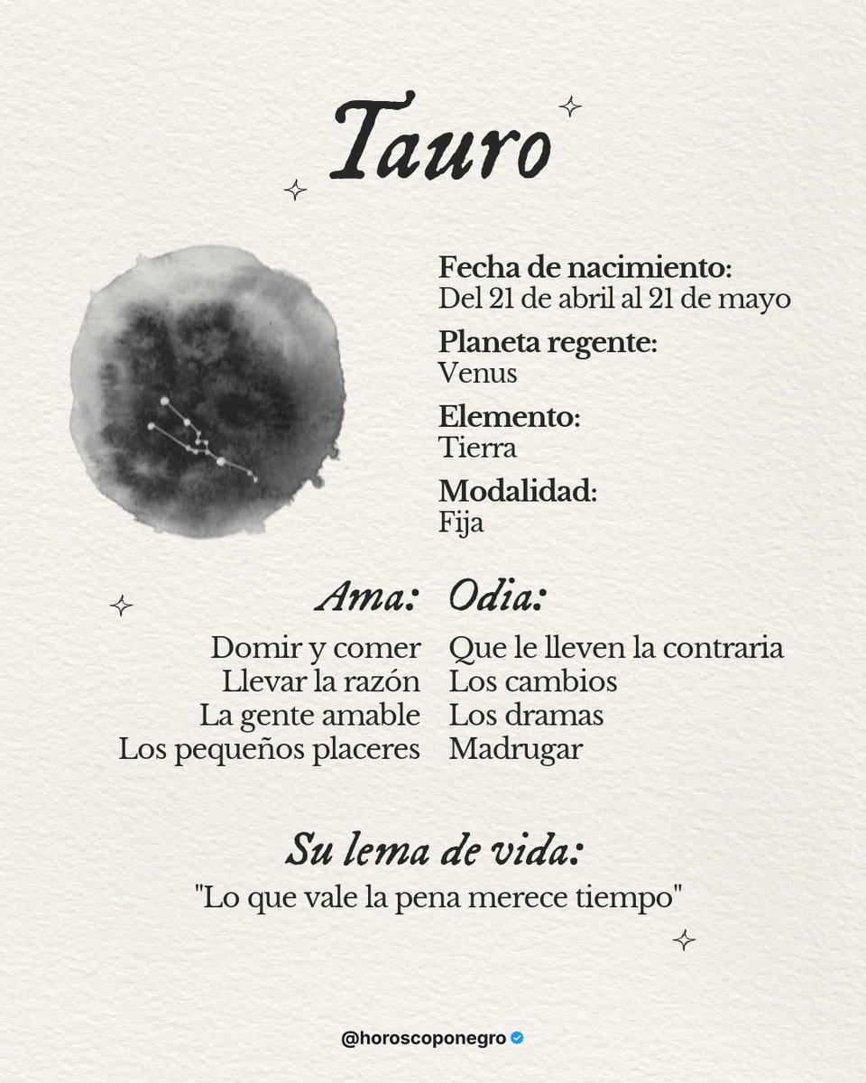 tauro_hn's tweet photo. ✨ Guarda y comparte esta ficha de tu signo ✨ O si quieres, imprímela, hazte con un marco que tenga tus vibras y decora tu casa 🏠🖼️ https://t.co/ILhVRWdQTm