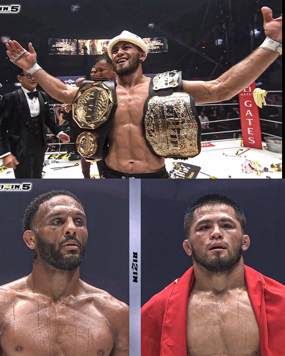 Home_of_Fight's tweet photo. 🚨 BREAKING: Razhabali Shaidulloev makes history and becomes both PFL and RIZIN Featherweight champion.

He defeated AJ Mckee by UD 

#SuperRIZIN5 https://t.co/EnfWbCRY8P