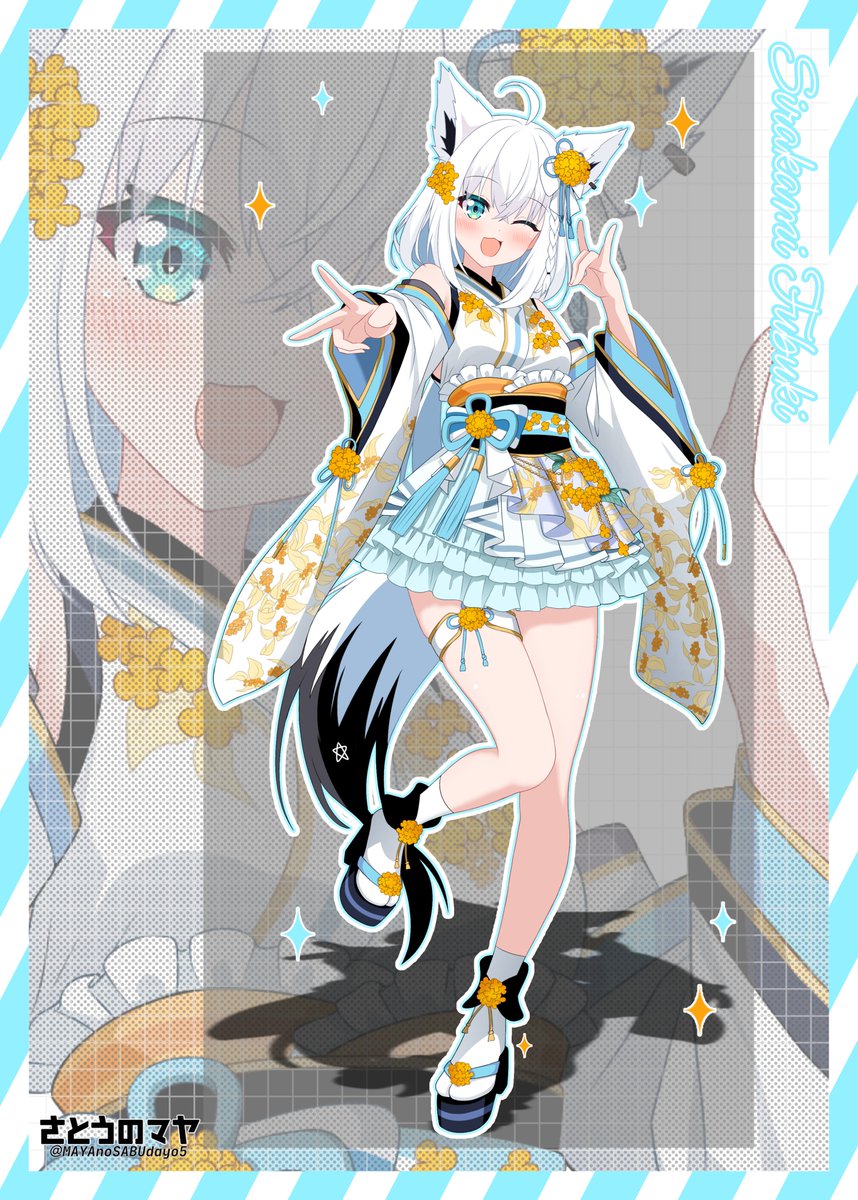 MAYAnoSABUdayo5's tweet photo. 「どうです？さらに可愛くなっちゃいました？」
#絵フブキ https://t.co/nW3S62lYXs