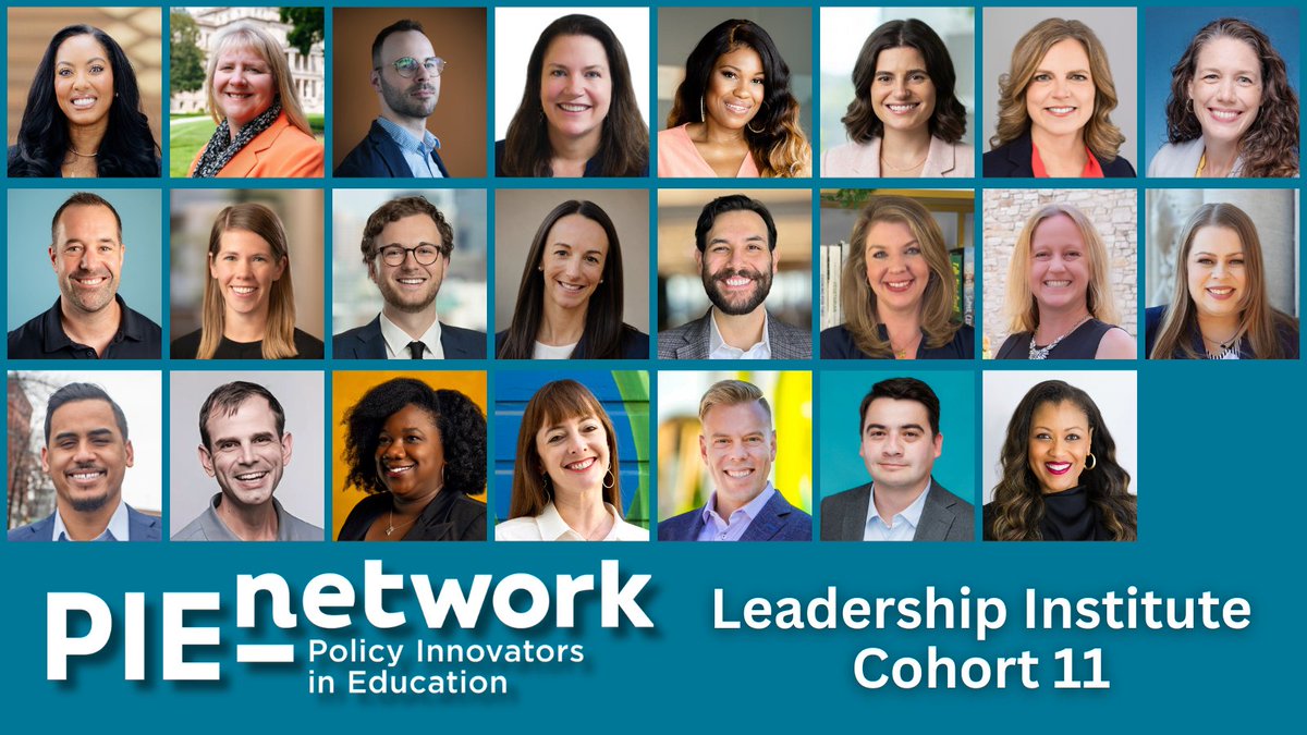 PIEnetwork's tweet photo. 23 leaders. National, state, and local. Different backgrounds, different politics, different strategies — one shared goal: leading change for students in a complicated landscape. Learn more about the leaders in PIE Network Leadership Institute Cohort 11: https://t.co/K5p3QfqFVO https://t.co/f54OigOI0u