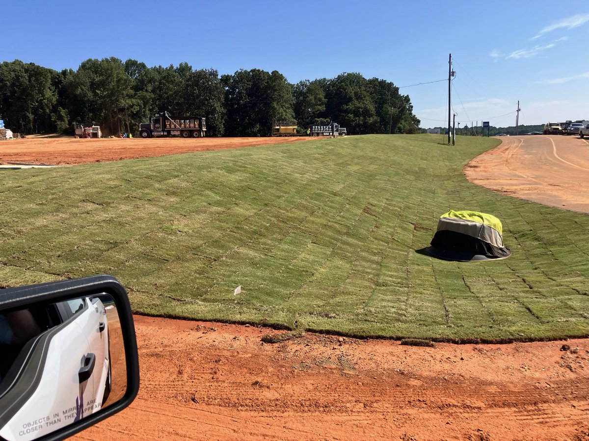 TifTufTurfgrass's tweet photo. Lots of TifTuf being installed on new construction areas of the fantastic @EchoParkSpdwy. Fast cars call for fast establishment and less irrigation. TifTuf is always a winner! 🏎️🏁￼ Great work @NGTurf! https://t.co/57OqmwaDdX