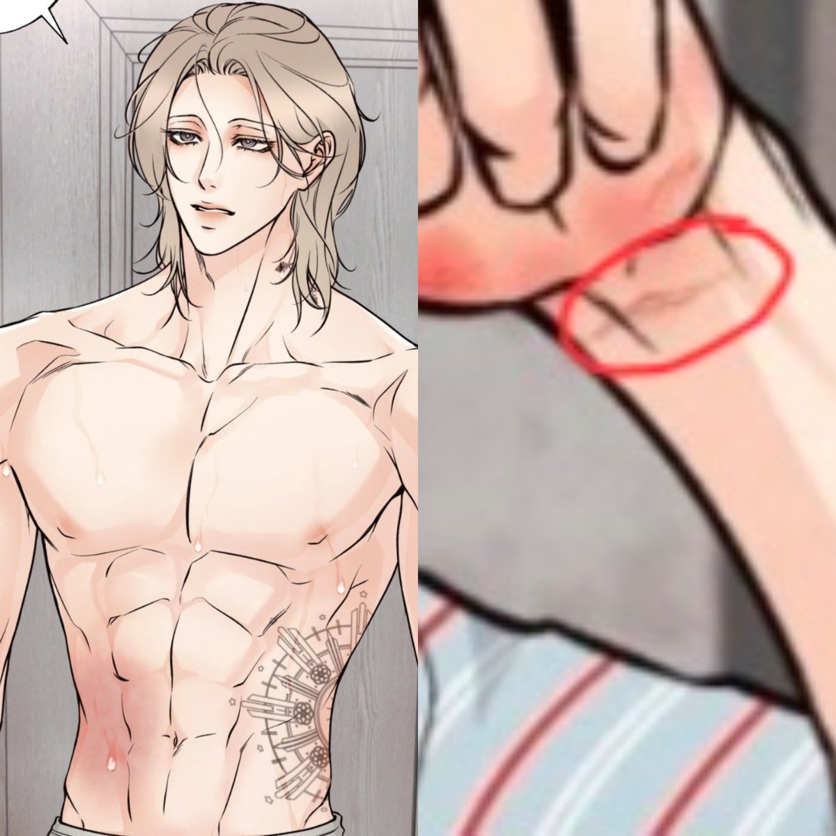 MokNan_0302's tweet photo. While everyone is busy discussing and analyzing everything, what caught my attention and broke my heart the most was Mokyeon’s frail body covered in wounds, along with the cut on his wrist that has now become a scar… 😔
What about you, Nanjo? Seeing him like that, did it break your heart too? 🥹