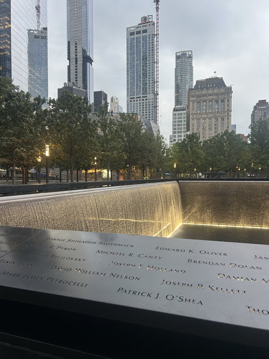 williams_rje's tweet photo. I stood this morning at the 9/11 memorial at ground zero in NYC this morning. It is 25 years ago (minus one day) since those dreadful attacks killed 2,753, including 67 British citizens and so many brave rescuers and firemen. 

To put the passing of these 25 years into context - I was born in 1966 in a British military hospital on the north German plain near where Montgomery took the surrender of the Nazi Army in 1945, and only 25 years after the Japanese attack on Pearl Harbour. 

And if that doesn’t prove how fleeting is the notion of “peace”, we just have to look east and observe how the mighty Ukrainians are fighting and dying to evict Russian invaders from their country.

Yet we, sensible, experienced and clear-eyed British citizens stand dumbfounded today reflecting on how the current, lightweight, daytime-TV-version of a Prime Minister of the UK, the utterly ridiculous @andyburnham of @labour tells us that he will prioritize “social security” over “national security”….

Is he mad, myopic, ignorant or something much much worse?