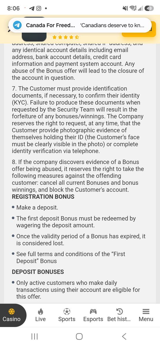 Mninwheats1212's tweet photo. This 1star casino is just the biggest fraud/scam I've played in 20 yrs..Do Not Play Here
@CanadaMelbet https://t.co/QvTYKjjjLL