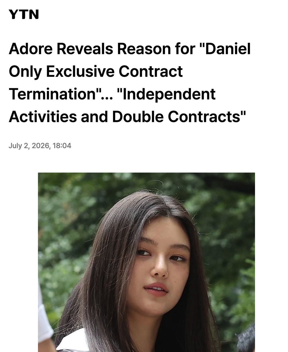 Bernice_Base's tweet photo. During today's hearing, Ador openly admitted that he no longer cares about claims of alleged independent activities or double contracts, and that his actual claims are limited to lost income, canceled advertising contracts, and penalties.

This is tantamount to admitting that from the beginning, their only interest has been damaging Danielle's image, and that these arguments only existed to generate malicious headlines.

Do you still need reasons to boycott?