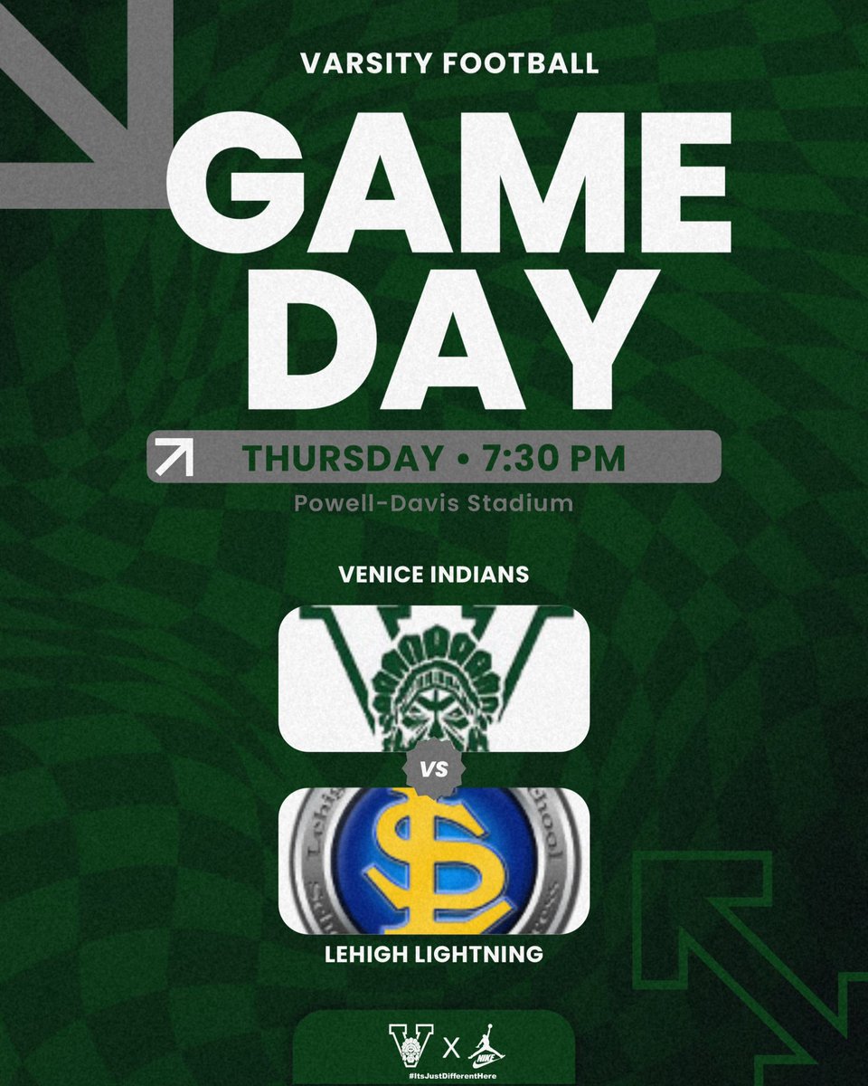VeniceIndianFB's tweet photo. It's Game Day!! Come out tonight and support your Indians in their first District Game! #ThursdayNightLights #ItsJustDifferentHere https://t.co/Mk4cebRgKs