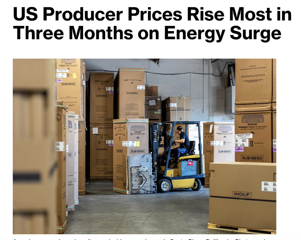 ArcadiaEconomic's tweet photo. 5.4% is bigger than 2%, right?🤔

'The producer price #INFLATION index rose 0.4% in August from the prior month — the most since May — and 5.4% from a year earlier.' https://t.co/y3L7RO7Sl4