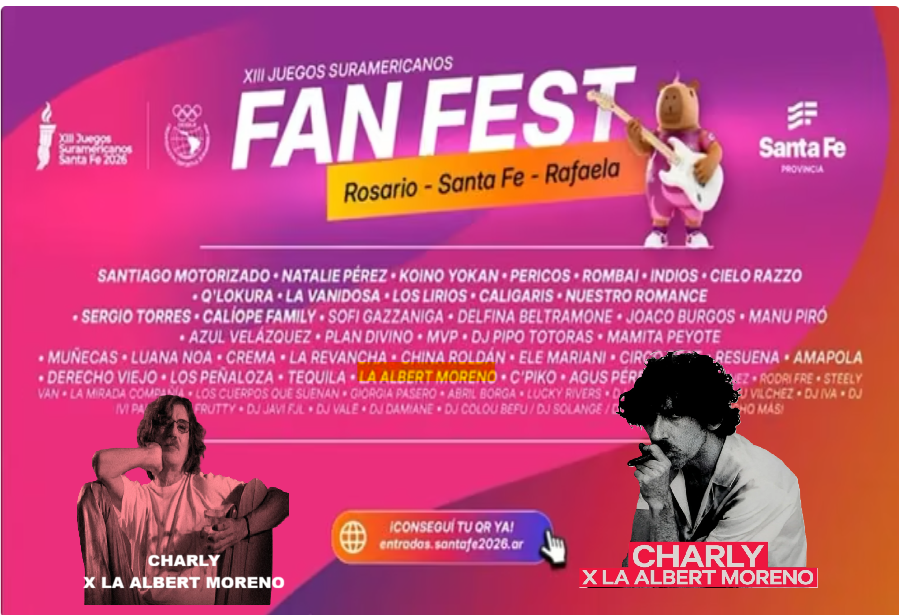 LaAlbertMoreno's tweet photo. Vamos a estar tocando en la Fan Fest de los Juegos Suramericanos.  Tocamos  el 13/9 a las 16h y el 17/9 a las 15l
Los esperamos!!!!!!! https://t.co/RToD0VAyQT