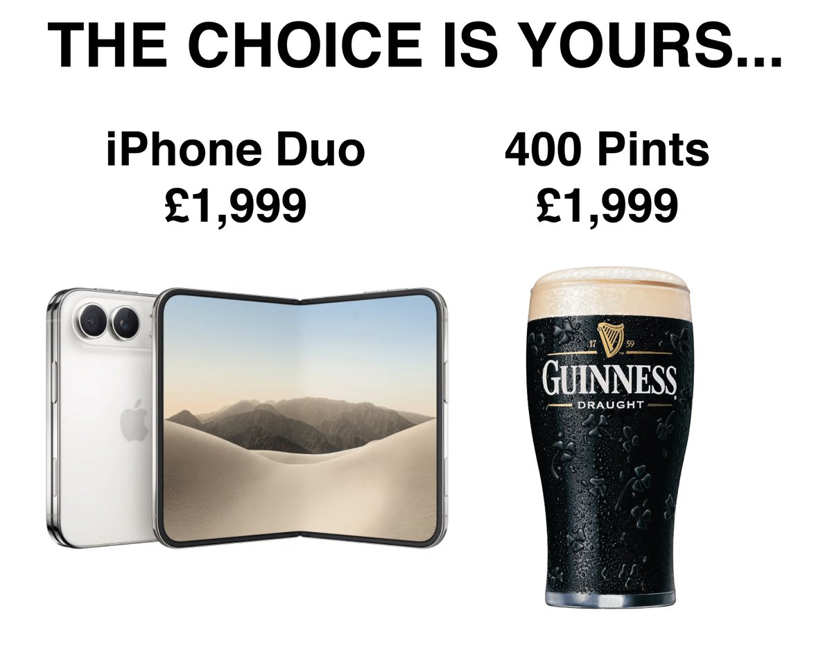 PintsO_Guinness's tweet photo. No brainer https://t.co/1fl99uI8FN