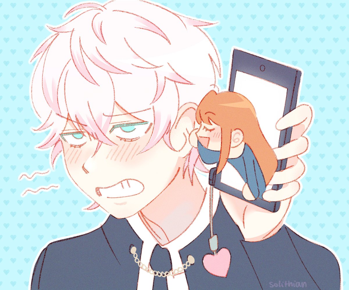 solithian's tweet photo. "i'm hanging up now." #mysticmessenger #saeranchoi https://t.co/D0z3GKwxux