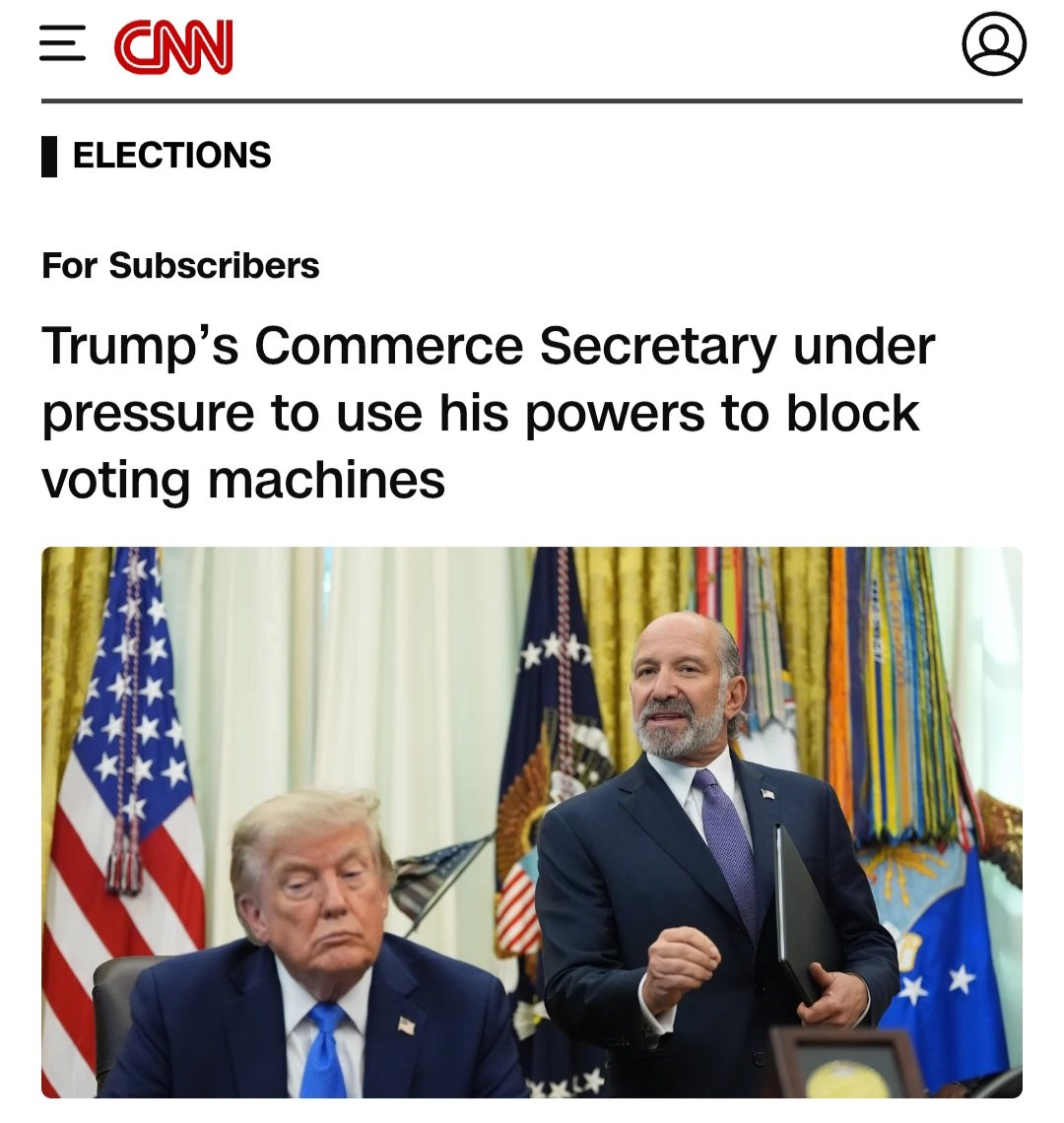 SethAbramson's tweet photo. BREAKING: Longtime Jeffrey Epstein Friend Donald Trump Taps Longtime Jeffrey Epstein Neighbor Howard Lutnick to Advance National Emergency Plan Aimed at Obstructing Midterms—Which Epstein Pals Worry Could Elect a House That Would Force the Release of 3+ Million More Epstein Files https://t.co/aclfCn3ODR