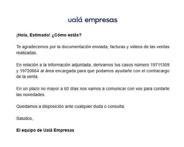 TiendaMstore's tweet photo. @pbarbieri @uala_arg despues de 3 días reclamando, @uala_arg nos indica que nos va a devolver el dinero en un plazo no mayor a 60 días. un disparate https://t.co/GukMs1IcsU