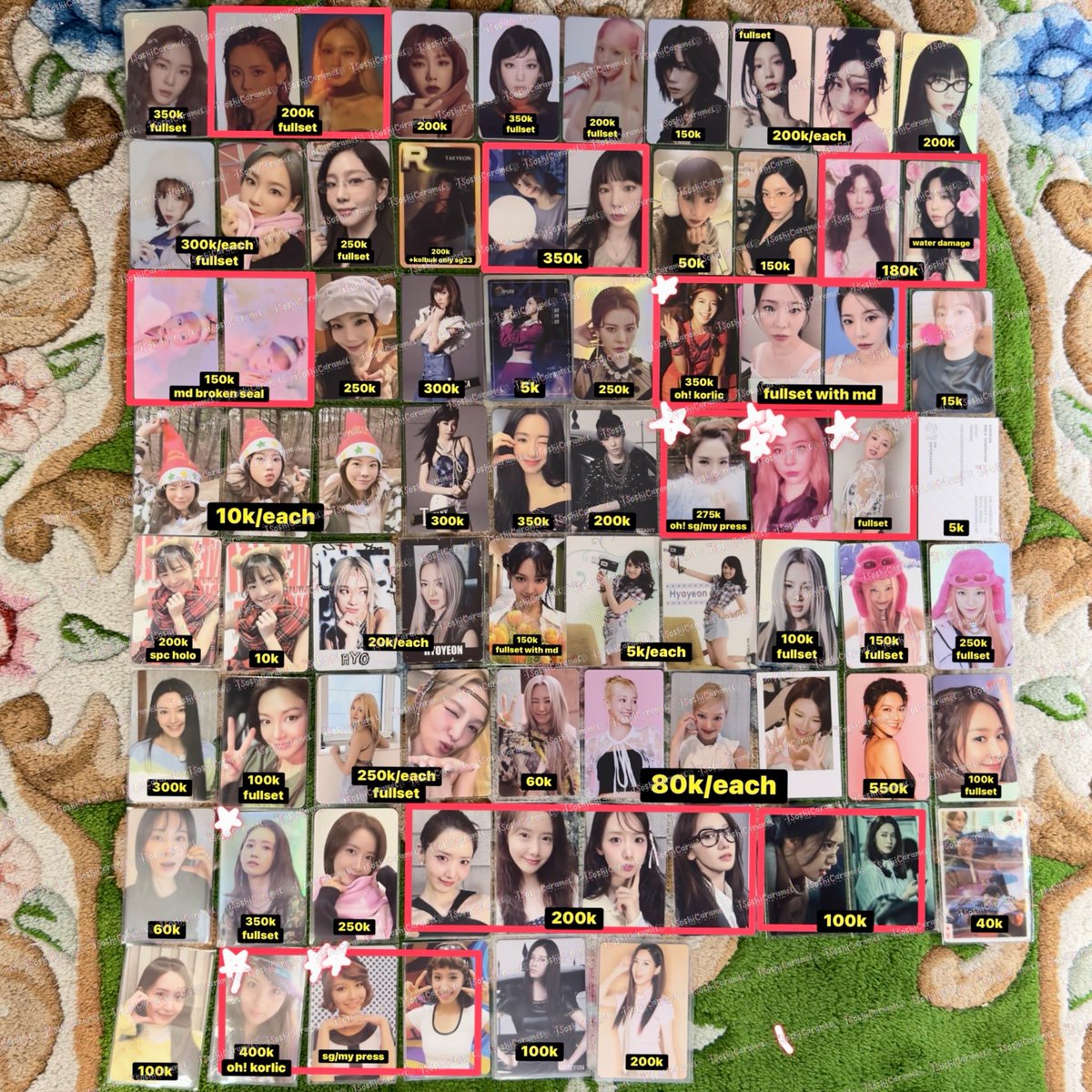 carameliciousy's tweet photo. WTS INA —  PC PHOTOCARD SNSD GIRLS GENERATION SOLO TAEYEON JESSICA SUNNY TIFFANY HYOYEON YURI SOOYOUNG YOONA SEOHYUN #ตลาดนัดโซชิ #ตลาดนัดดาวทอง 양도 소녀시대

💰 on picture
☀️ take per SET only (ot9 etc)
‼️ beberapa bisa take each selain sets
💜 NOT for sensitive buyers https://t.co/w8vIrIsDkl