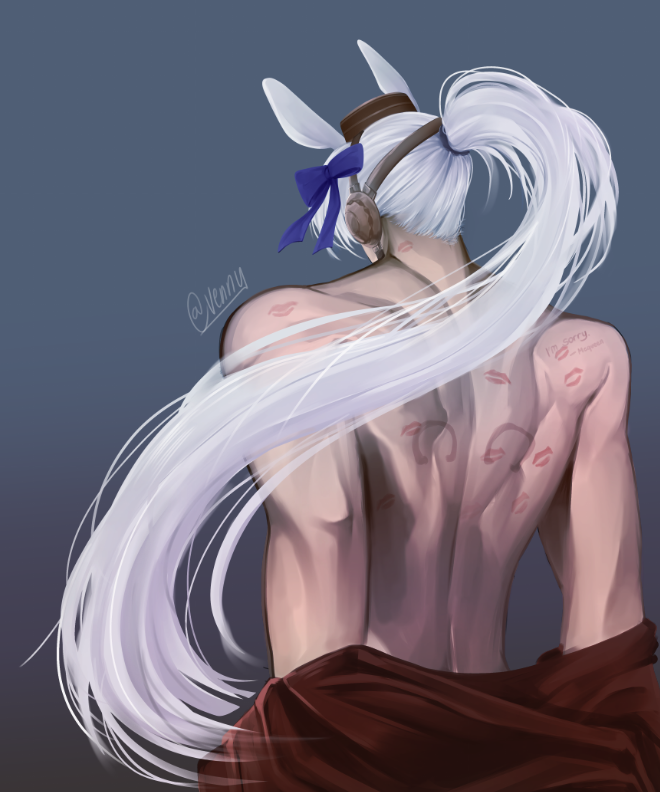 Vennyyyy_Draws's tweet photo. first time drawing goldshi back vs now https://t.co/4cUbucZxpy