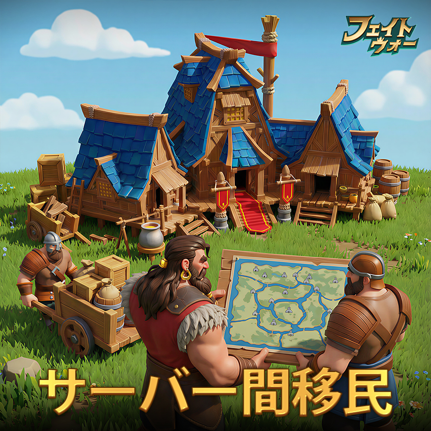 Fatewar_jp's tweet photo. 【第9回移民イベント開催】

新天地へ旅立つチャンス！第9回移民イベントがまもなく開幕します。
事前にルールと要件を確認し、計画的に移転を進めましょう！🌍

📅開催期間：9/11(金)9:00～9/16(水)8:59

🔰基本条件

* 内政庁Lv.24以上
* トライブ未所属
* 戦闘および部隊派遣中でないこと
* 移民後は28日間のクールダウンが発生

【対象王国】

* グループ1：第1王国～第157王国（第6王国を除く）
* グループ2：第158王国～第169王国
* グループ3：第170王国～第179王国
* グループ4：第180王国～第190王国

🔍移民タイプと戦闘力要件

1️⃣自由移民（承認なしで即時移民）

* 王国1～157：歴代最高戦闘力2億6000万未満
* 王国158～169：歴代最高戦闘力1億未満
* 王国170～179：歴代最高戦闘力1億未満
* 王国180～190：歴代最高戦闘力1億未満
  ※枠が埋まっている場合でも、条件を満たす領主は審査移民で申請できます。

2️⃣審査移民
歴代最高戦闘力が自由移民の条件を上回る場合、移転先王国の国王への申請・承認が必要です。

3️⃣最高首領（専用申請＋国王の承認が必要 / 審査枠を消費）

* 王国1～157：歴代最高戦闘力4億1000万以上
* 王国158～169：歴代最高戦闘力1億9000万以上
* 王国170～179：歴代最高戦闘力1億9000万以上
* 王国180～190：歴代最高戦闘力1億2000万以上

👥各王国の受け入れ枠

* アクティブ王国：自由20枠 / 審査30枠
* その他の王国：自由30枠 / 審査40枠
* 最高首領：最大3名（審査移民枠を消費）
* 最高王国の最高首領：最大2名
  ※最高首領が3名を超える王国は最高王国に分類され、最高首領の移民枠が2名に減少します。

🎒必要アイテム＆仕様
移民には移民アイテムが必要です。
古い王国への移民ほど消費量が少なく、新しい王国への移民では、現在の王国との開設時期が近いほど消費量が少なくなります。
また、移転先王国で歴代最高戦闘力の順位が高くなるほど、必要な移民アイテムが増加します。

移民完了後、城塞は指定王国の外縁部へランダム配置されます。

⚠️特記事項
移民時にイベントポイントがリセットされる場合があります。
未受領の報酬は移民成功後、ゲーム内メールで送付されます。

詳細はゲーム内のお知らせをご確認ください。

#フェイトウォー