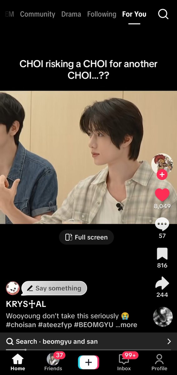 zenwol__'s tweet photo. THEY ARE SHIPPING SAN AND BEOMGYU ON TIKTOK BC GYU KEEPS BATTING HIS EYELASHES AT SAN LMAO https://t.co/BG3c4f9ngU