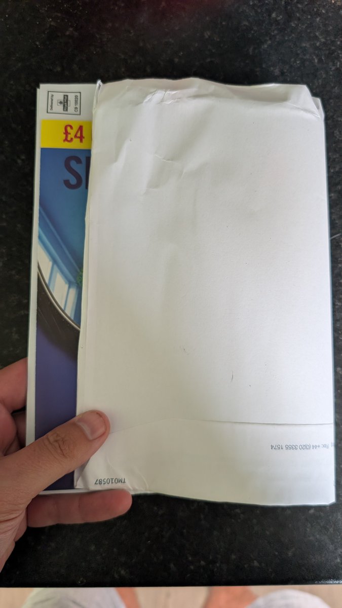 ge23993296's tweet photo. @RoyalMail using a do not bend envelope to wrap around a smelly bin leaflet is a fantastic use. Thanks for the weekly delivery https://t.co/hTqeMVRGCx
