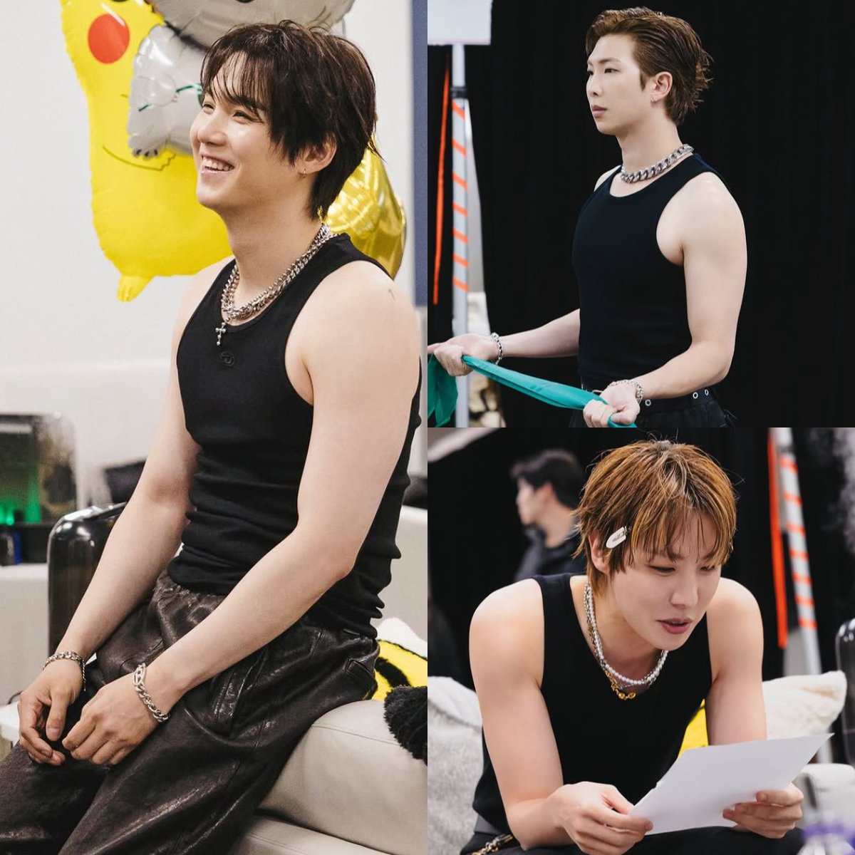 btsdaily77's tweet photo. OMG, RAPLINE IN TANK TOPS. I’M FINE. 😭🔥 https://t.co/odn83EFGF7