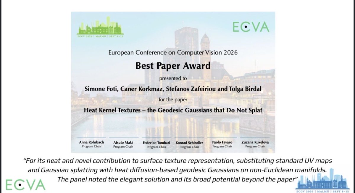 eccvconf's tweet photo. #ECCV2026 Best Paper Awards 🏆 https://t.co/TLIFrzbRdL