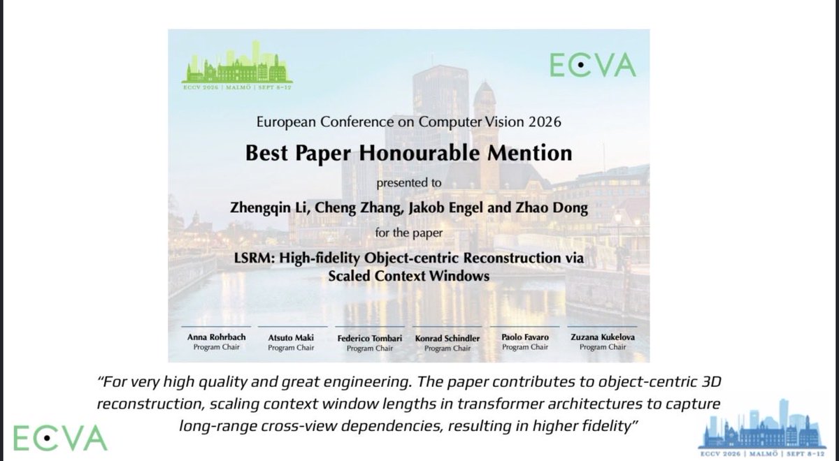 eccvconf's tweet photo. #ECCV2026 Best Paper Awards 🏆 https://t.co/TLIFrzbRdL
