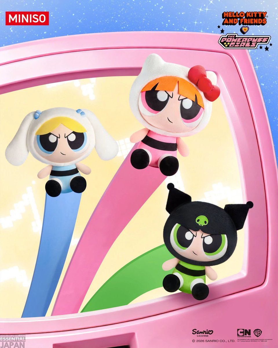 sanriodaily's tweet photo. sanrio x powerpuff girls 💫 https://t.co/RGPkPf26Kq