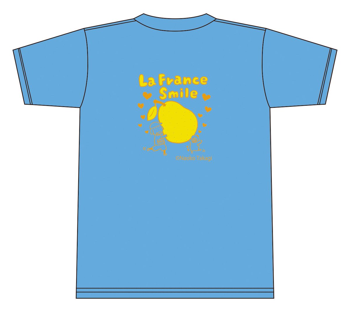 Tendo_Marathon's tweet photo. 🍐2026.11.1開催🍐
天童ラ・フランスマラソン🏃

参加賞Tシャツのデザインが決定！
カラーは爽やかなサックスブルー👕
イラストはお馴染みの「たかぎなおこ」さん。

10月中旬頃に発送しますのでお楽しみに！

👇詳しい情報はこちら👇️
https://t.co/4lKKLT9NeU
#ラフマラ https://t.co/gqXRDssky4