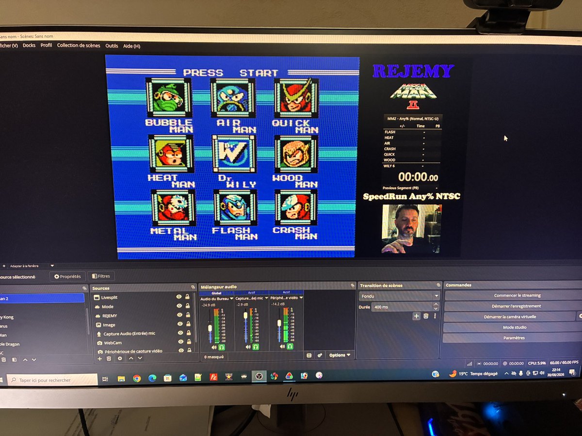 TeamGanamSmk's tweet photo. Je débute l’apprentissage du SpeedRun de Mega Man 2 https://t.co/Z3lpxQ6vDg