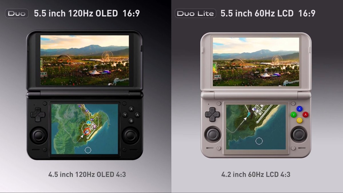 JVCom's tweet photo. Retroid Pocket vient d'annoncer sa console à deux écrans, la Pocket Duo !

Après AYN et Anbernic, Retroid pocket se lance aussi dans les consoles à deux écrans à grand succès. https://t.co/cbJOAudajB