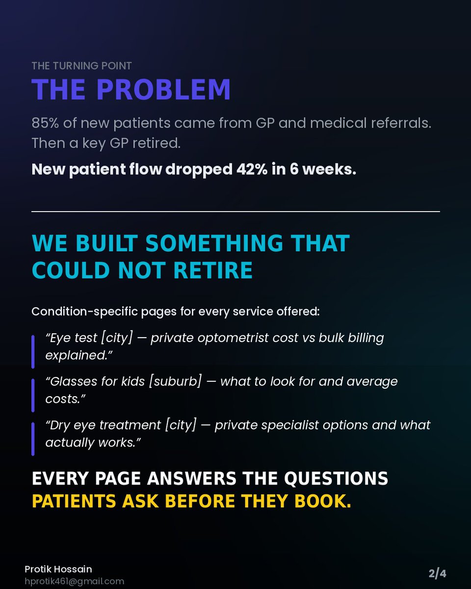 mdprotikhossain's tweet photo. Optometry owners — what do patients find when they search your services online?

Comment below — DM I will send you the full roadmap PDF. 

#OptometryMarketing #EyeCare #LocalSEO #GoogleMyBusiness #HealthcareMarketing #RevenueArchitecture #GrowthStrategy https://t.co/GodOim3dPn