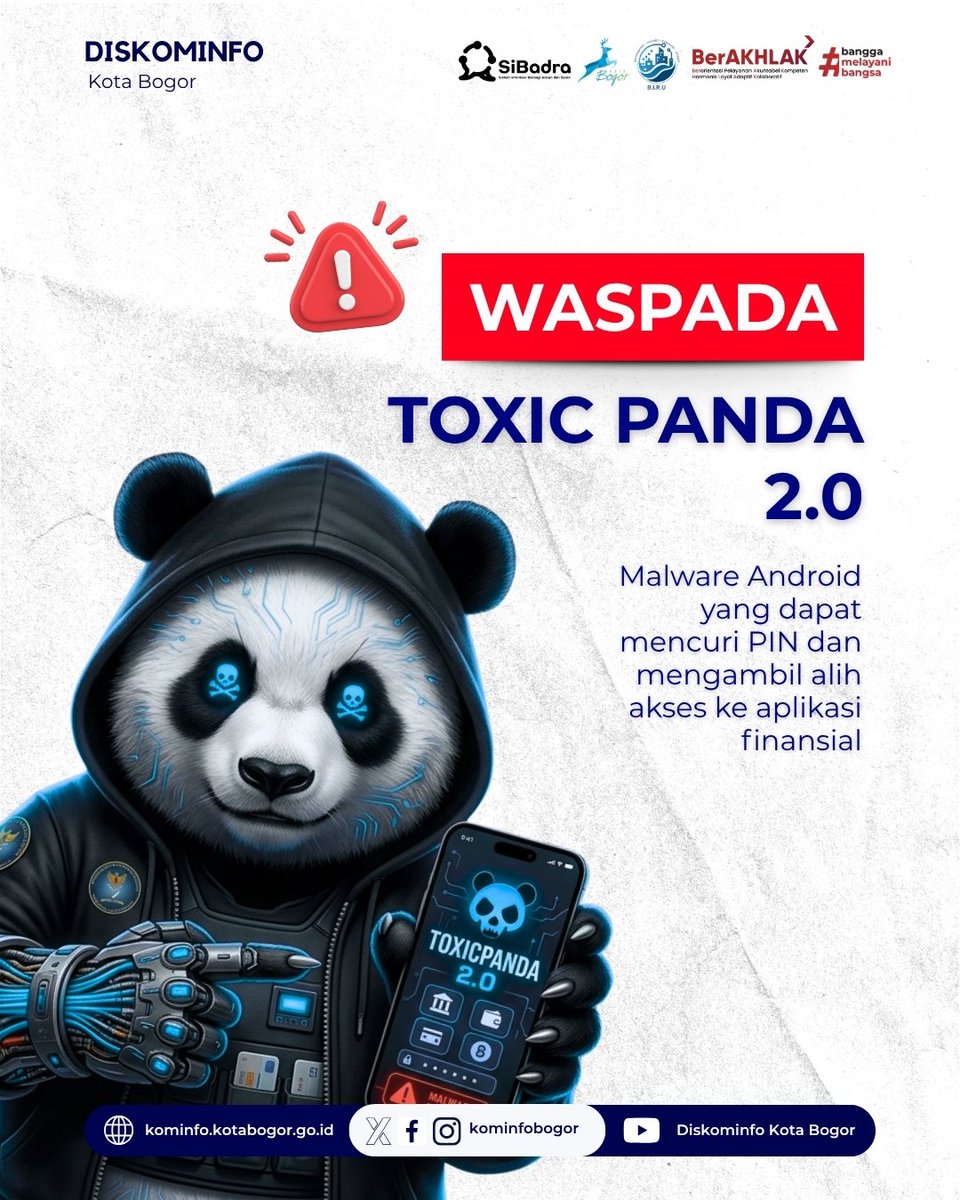 kominfobogor's tweet photo. 🚨 Jangan biarkan “Panda Beracun” mengincar rekeningmu!

#DiskominfoKotaBogor #Siberman #KeamananDigital https://t.co/TmSxFVQosX