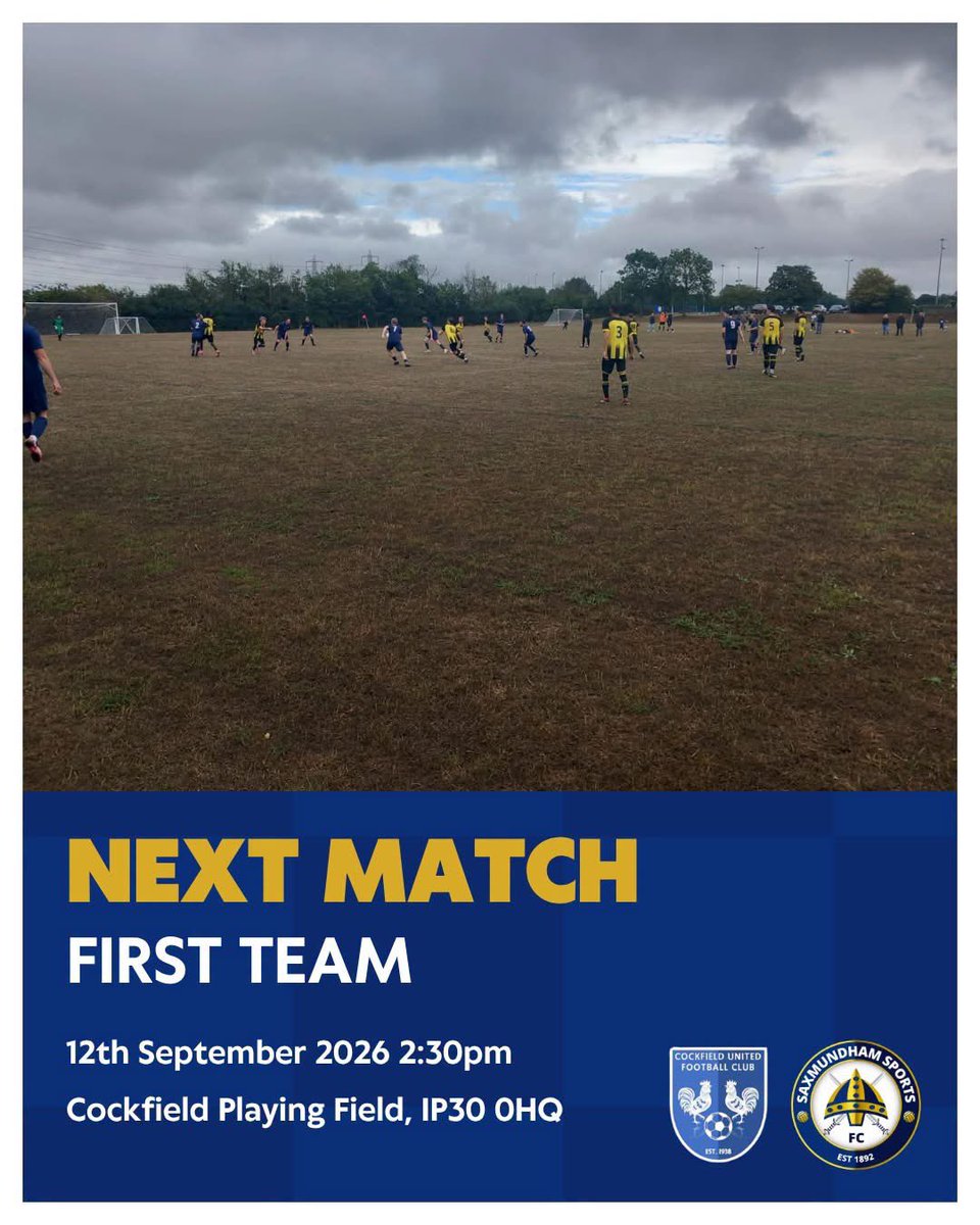 saxsportsfc's tweet photo. This weekend the First team travel to Cockfield in an early season top of the table clash. 

The Reserves are in cup action as they host Capel Reserves. Note the earlier ko time of 2pm.

⚽️🎷

#upthesax https://t.co/Lg22RzD00y