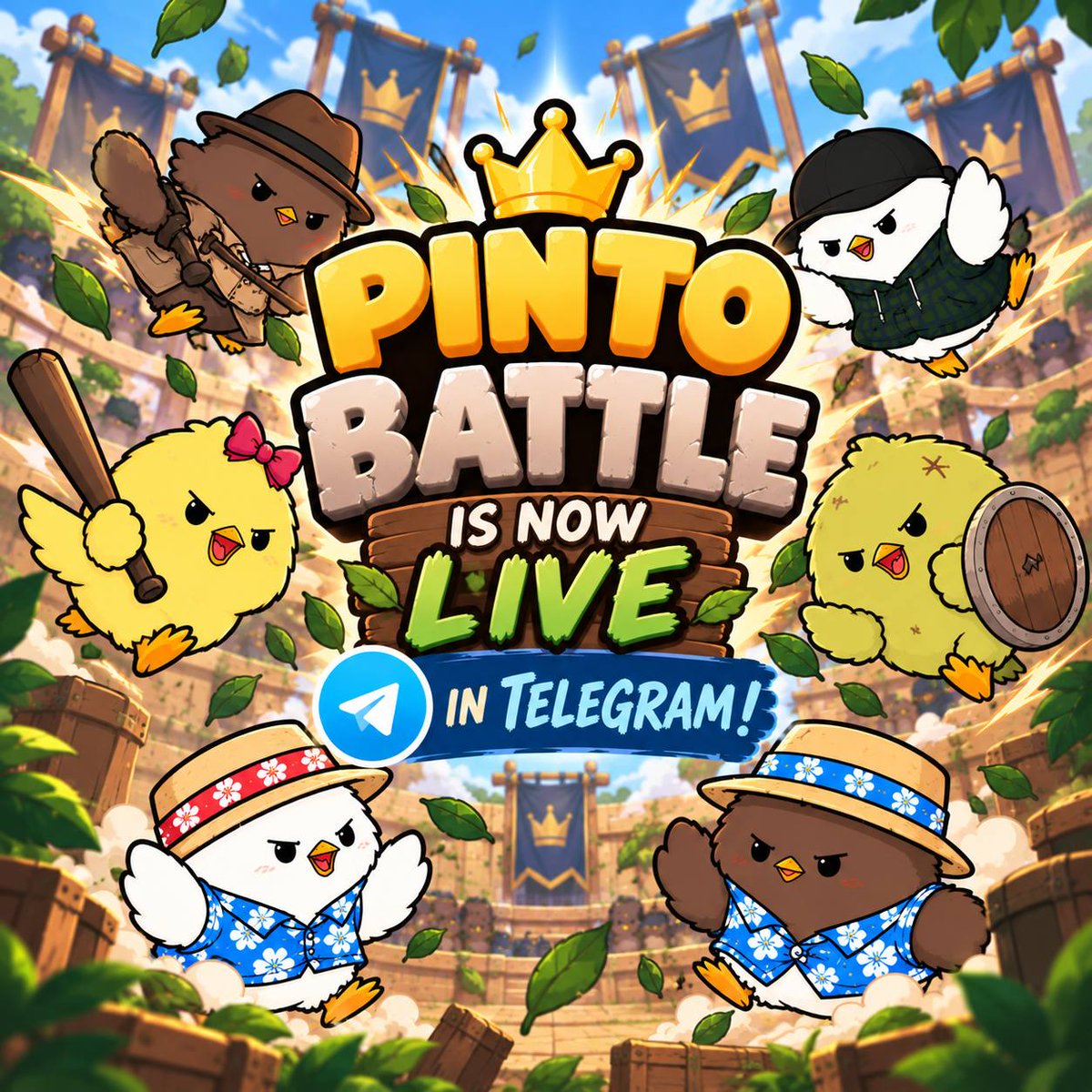 PINTOSolana's tweet photo. PINTO BATTLE IS LIVE! ⚔️

The fun is just getting started. Jump into Telegram, battle the community, and enjoy what we’ve been building.

This is only the start for $PINTO.

Join our Telegram: 

https://t.co/ys1nmdNvIV https://t.co/mRZZPpV7mc