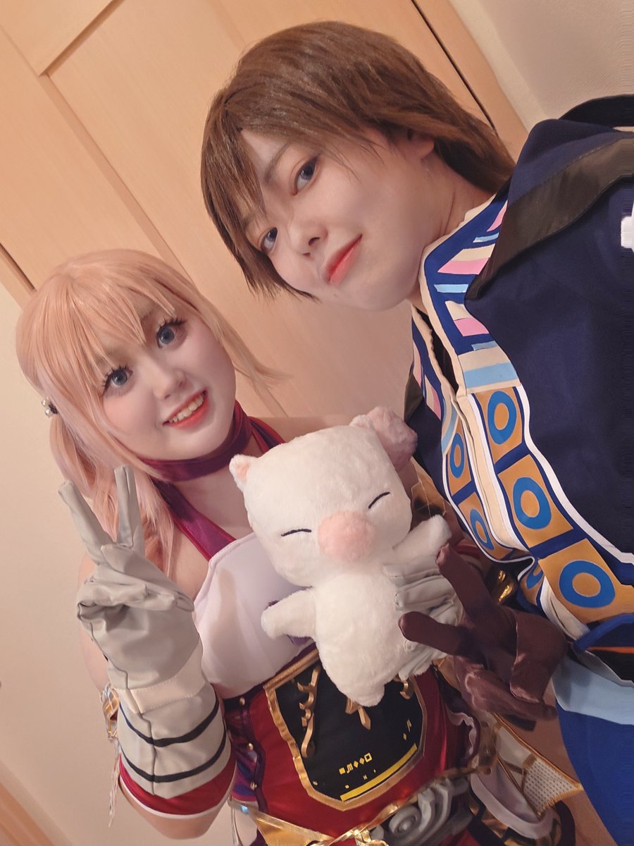 Snow_Rabbit_Cos's tweet photo. セラ＆ノエル＆モーグリ🫶🩷
やっぱり3人揃うとXIII-2のあの雰囲気が出てすっごくいいね！！本番まであと10日…楽しみ！！🎀✨ https://t.co/ZlgwjiNIWU