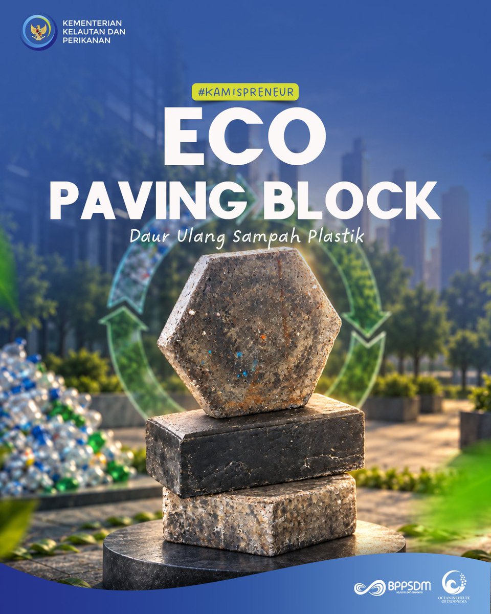 bppsdm_kp's tweet photo. Bukan sekadar PAVING BLOCK!

Sobat Bahari, dari tangan kreatif Taruna-Taruni @bppsdm_kupang sampah plastik disulap menjadi produk konstruksi yang fungsional dan bernilai guna. Sebuah karya yang menunjukkan bahwa kepedulian terhadap lingkungan bisa hadir dalam bentuk inovasi yang nyata.

Tak hanya memberi manfaat, ECO PAVING BLOCK ini juga menjadi langkah sederhana untuk mengurangi sampah plastik, menjaga lingkungan tetap bersih, dan mendukung pembangunan yang lebih berkelanjutan. 

#KKPGOID #SaktiWahyuTrenggono #SDMKP #KamisPreneur #PendidikanKP @kkpgoid @saktitrenggono @in_radiarta @bppsdm_pusdikkp
