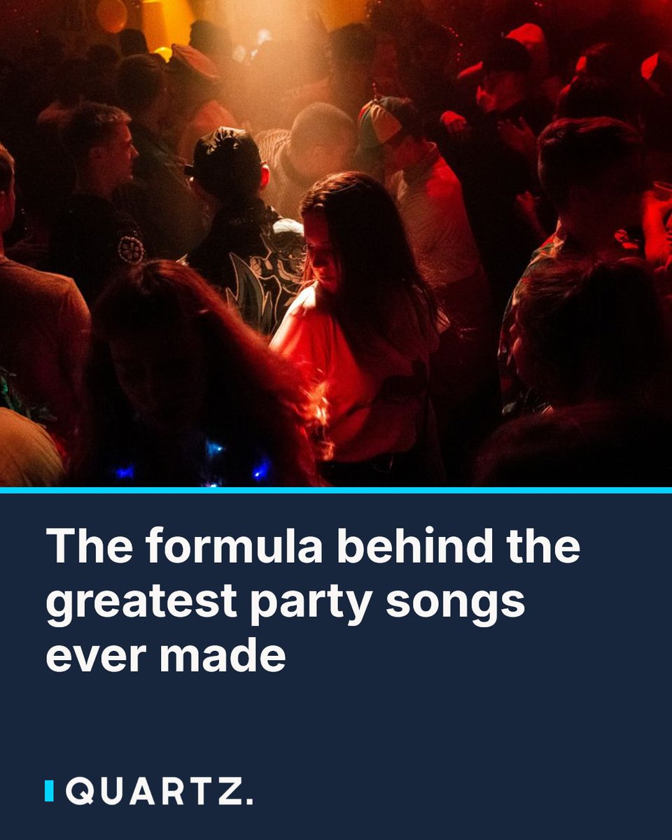 qz's tweet photo. The formula behind the greatest party songs ever made: Time Out ranked the 40 best party songs ever, and the results reveal something interesting: the tracks that still own every room decades later rarely won through… https://t.co/ckchFhOtxA #PartySongs #DancefloorHits https://t.co/qj1UBFWFt6